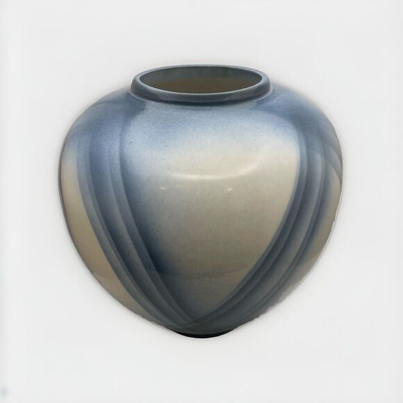 M. (Marilyn) Coplin Newberry Studio Art Blue Abstract Vase Pottery 1990 Signed - Picture 5 of 10